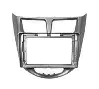 Kit Façade Plastique pour Autoradio 2 DIN 9 Pouces avec Lecteur DVD GPS MP5 pour Hyundai pour Verna I-25 pour Solaris pour Accent 2010-2017 Audio Cadre Radio(B,Frame-Power Cord)