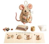 Kit Fait Main | Kit Créatif Débutant DIY Décoration Souris | Coffret Artistique Création Animaux 3D - Pour Débutants Créatifs Adultes Femmes Passionnés D'Activités Manuelles Maison Anniversair