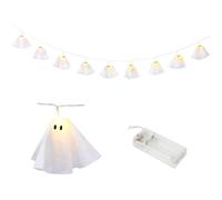 Kit Fantôme Lumineux | Guirlande Lumineuse LED Fantôme Faite Main Bannière,Lampe LED à Piles de 2 Mètres pour Décoration Intérieure et Extérieure Maison Cuisine Fête Cheminée Balcon