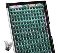 Kit faux cils 168pcs Kit d'extension de cils en grappe Look naturel avec Lash Bond and Seal Waterproof, pince à cils avec des cils ultra fins (Okra,C-10-18mm)