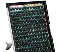 Kit faux cils 168pcs Kit d'extension de cils en grappe Look naturel avec Lash Bond and Seal Waterproof, pince à cils avec des cils ultra fins (Tulip,C-10-18mm)