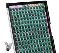 Kit faux cils 168pcs Kit d'extension de cils en grappe Look naturel avec Lash Bond and Seal Waterproof, pince à cils avec des cils ultra fins (Hollyhock,C-10-18mm)