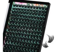 Kit faux cils 168pcs Kit d'extension de cils en grappe Look naturel avec Lash Bond and Seal Waterproof, pince à cils avec des cils ultra fins (Tulip,D-10-18mm)