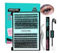 Kit Faux Cils 280PCS Kit Extension Cils 40D50D DIY Kit d'extension de cils individuels extension cils naturels avec Lash Bond and Seal Waterproof, Lash Tweezers(D-Mix9-16mm Kit)