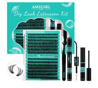 Kit Faux Cils avec Lash Bond and Seal Extension de Cils Faux Cils Individuel 280 Grappe Faux Cils Naturel avec Colle Volume Cluster Lashes(6080,8-16mm Kit)