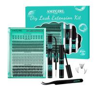 Kit Faux Cils kit extension cils personnalisées Bottom Lashes,Fishtail Fan,20D Spike Fan,30D Clusters,Lash Bond and Seal Eyelash Remover and Lash Tweeze(4 Style,D-Mix5-16mm kit)