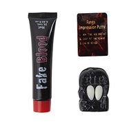 Kit faux sang et canines de vampire - 26 ml Halloween