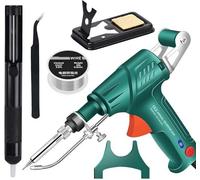 Kit Fer à Souder Numérique 80W Chauffage Interne avec Écran LCD, Pompe à Désouder, Outils de Soudure 7 en 1 - Contrôle Température Précis & Pincettes ESD pour Réparation Électronique, PCB, DIY,Green