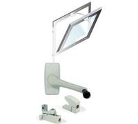 Kit ferme imposte manivelle Windy 305 blanc SOUCHIER pour châssis abattant intérieur L.3.05m - 26802 Noir G