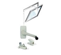 Kit ferme imposte manivelle Windy 305 gris SOUCHIER pour châssis abattant intérieur L.3.05m - 26803