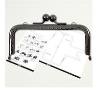 Kit fermoir porte-monnaie - Adulte - 10 cm - Noir - Métallique - Mixte