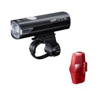 Kit feu avant et arrière Cateye AMPP400S & VIZ100 Noir TU