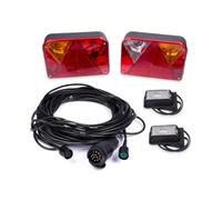 Kit feu remorque 12/24V - 2 feux arrière DPT35, 2 feux de gabarit LED DPT15 - faisceau 7m 13 PIN et connecteurs - feu remorque pour caravanes, vans, porte-voitures - montage simple et rapide