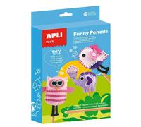 Kit Feutrine "Funny Pencils" - Pour 3 Embouts De Crayon - Apli Agipa