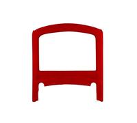 Kit fibre carbone intérieur Garniture de panneau de porte-gobelet avant en daim noir pour Dodge Charger 2016-2021, accessoires de voiture, garniture intérieure Film carbone décoratif(Red)