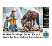 Kit figurine - MASTER BOX LTD - Outlaw Gunslinger Kit No.2 - 1/35 - 3 pers. - Far West