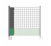 Kit filet clôtures pour poules 12m avec 5 piquets double pointes. modulable. porte d'accès. sardines incluses