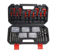 Kit Filet Rapporté Métrique - 131 Pièces Réparation Filière Robuste | Outils Professionnels Insert | M5 M6 M8 M10 Taraud pour Bloc Moteur Culasse Automobile Machinerie Industrielle