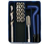 BGS Kit Filets Rapportés M12 x 1.25 Type Helicoil en Acier Inox - 10 Pièces avec Foret, Taraud et Outils de Pose