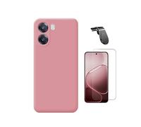 Kit Film Clearglass + Coque Silicone + Support L PHONECARE Pour Oppo A6x - Rose