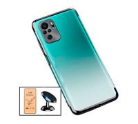 Kit Film de Verre Trempé CeramicGlass Full Cover + Coque SlimArmor + Support Magnétique de Voiture pour Xiaomi Redmi Note 10 - Noir