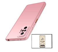 Kit Film de Verre Trempé CeramicGlass Full Cover + Coque SlimShield pour Xiaomi Redmi Note 10 Pro Rose
