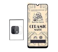 Kit Film De Verre Trempé Ceramicglass Full Cover + Film Caméra Pour Oppo A15s