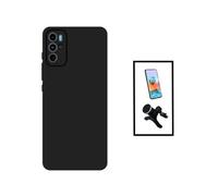 Kit Film Hydrogel Full Cover Avant + Coque Silicone Liquide + Support Magnétique de Voiture Renforcé pour Motorola Moto G60S - Noir