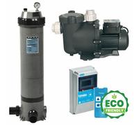 Kit filtration avec pompe vitesse variable + Filtre + Coffret TIMEO : 80 m3