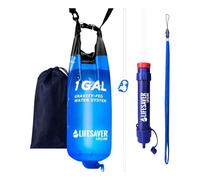 Kit filtration eau gravité lifesaver poche souple + paille filtre randonnée