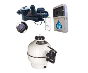 Kit filtration MJB VS ON.E : 1.5 CV + Filtre à sable + coffret 600 VA