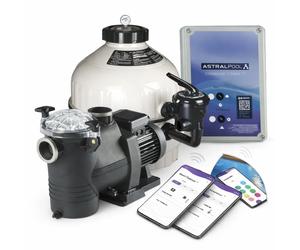 Kit filtration piscine Fluidra 10 m3/h + Coffret connecté