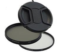 Kit Filtre DynaSun Polarisant Circulaire CPL 55mm C-PL + UV Ultra Violet Objectif 55 mm + Bouchon OB