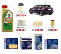 Kit Filtres De Maintenance Bosch + Huile Pour Audi Q2 1.6 TDI 85 KW 115 HP