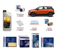 Kit Filtres De Maintenance Bosch + Huile Pour Opel Crossland 1.6 Turbo D