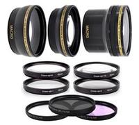 Kit filtres HD (UV, CPL, FLD) + 4 filtres Macro + fisheye + telephoto + grand angle 52 mm G