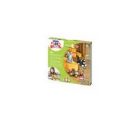 STAEDTLER Coffret pâte à modeler Fimo Kids Form&Play «Les chats» – 4 pains 42 g, outil & décor