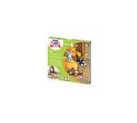 STAEDTLER Coffret pâte à modeler Fimo Kids Form&Play «Les chats» – 4 pains 42 g, outil & décor