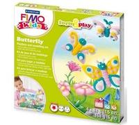 STAEDTLER - Fimo Kids Form&Play - Set "Les papillons" - 4 pains pâte à modeler 42 g assortis + 1 outil de modelage + 1 décor + notice d'utilisation détaillée - 8034 10 LY