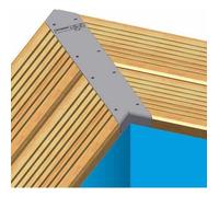 Kit Finition Margelles Alu 4 pièces 45 degrés pour Piscine Rectangulaire