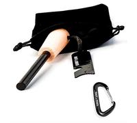 Kit Firesteel - Pierre à Feu de Survie - Barre Magnésium Tendre de qualité L 8mm - 10 000 utilisations - Accessoire Camping, Survivalisme, Bushcraft, Randonnée - Allume Feu Naturel Inclus