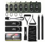 KIT Fitness Pro Mister Workout - Barre Multi-Fonction - 7 Bandes Résistance, Poignées, Sangles, Ancrages, Sacoche de Transport - Renforcement Musculaire, Prise de Masse -Entraînement Maison, Outdoor