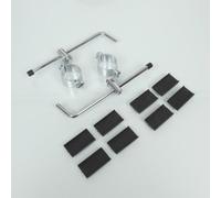 Kit Fixation Chromé Pour Bulle Saut De Vent Puig Roadster Moto Phare Rond Neuf