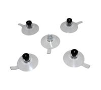 kit fixation plaque rallye 4 ventouses ø50 tige M4x11 mm + 1 anti-vibration + écrous noirs