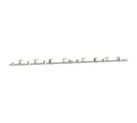 Kit fixation porte coulissante en acier inoxydable argenté 366 cm avec rails doubles pour portes de grange, quincaillerie complète avec rouleaux, butées, guides