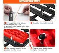 Kit Fixation pour Planches de Récupération DIY universel à démontage rapide | Pions de fixation pour planche de traction Sur Galerie de Toit SUV Véhicule Tout-Terrain Camping