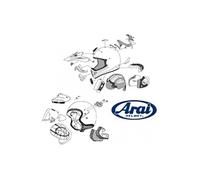 Kit fixation SAJ Frost Black noir casques jet SZ-Ram 3 - Super AdSis ZF - SZ/F - SZ-Light - LRS - SZ-Ram-4 - Super AsSis ZR