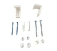 Kit Fixation WC au Sol,Vis Fixation WC, Fixation sur Pied Toilet, Kit de Fixation pour Cuvette de WC y Compris Bouchon d'Extension, Support de Montagepour Fixation/Pièces de Rechange(Vis 80mm)