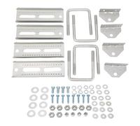 Kit Fixations Supports Bunks Remorque Bateau 8in Fer Galvanisé, Hauteur Réglable, Double Traverse - Design Robuste, Ajustement Multiple, Compatible Bateaux Eau Douce et Salée