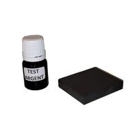 Kit flacon à spatule test bijoux testeur pour l' argent prêt à l'emploi avec pierre de touche + notice offerte port offert